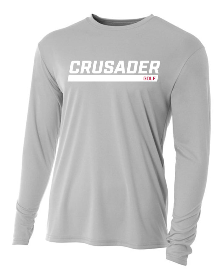 WCU Golf Youth Long-Sleeve Performance Shirt WCU Golf Silver Crusader - Third Coast Soccer