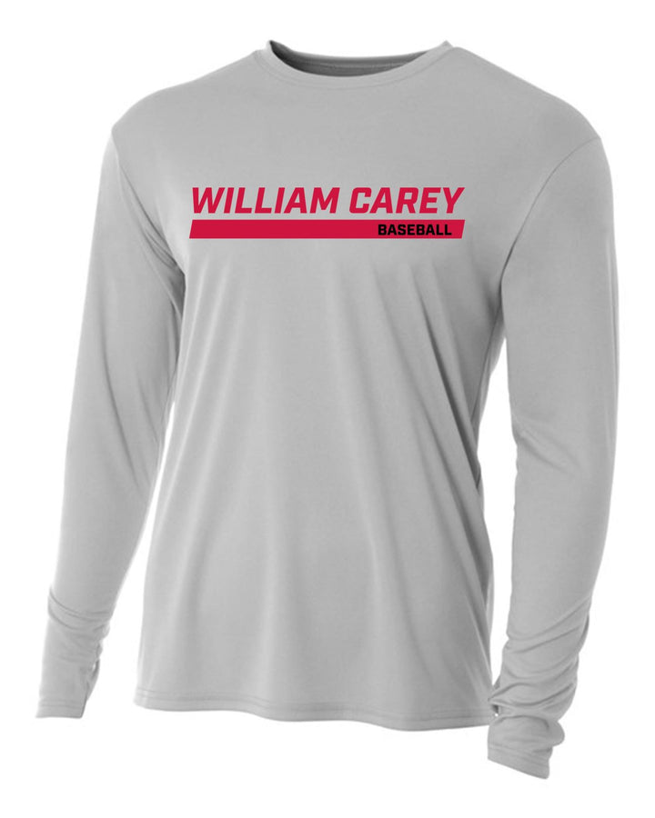 WCU Baseball Men's Long-Sleeve Performance Shirt WCU Baseball Silver Wc W/O Crusader - Third Coast Soccer