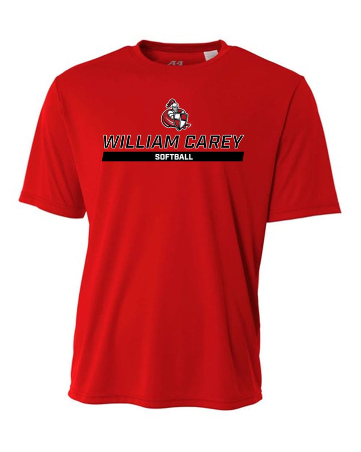WCU Softball Men's Short-Sleeve Performance Shirt WCU Softball Red WC W/CRUSADER - Third Coast Soccer