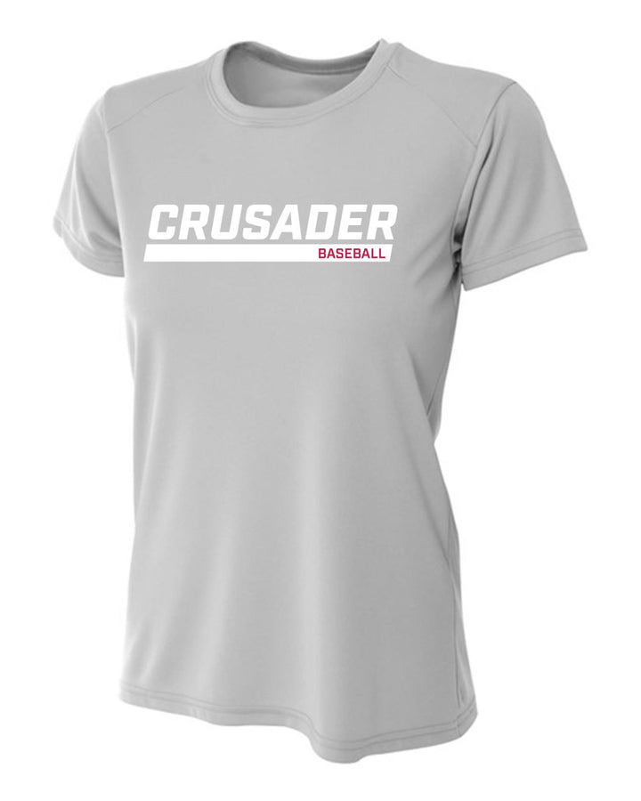 WCU Baseball Women's Short-Sleeve Performance Shirt WCU Baseball Silver CRUSADER - Third Coast Soccer