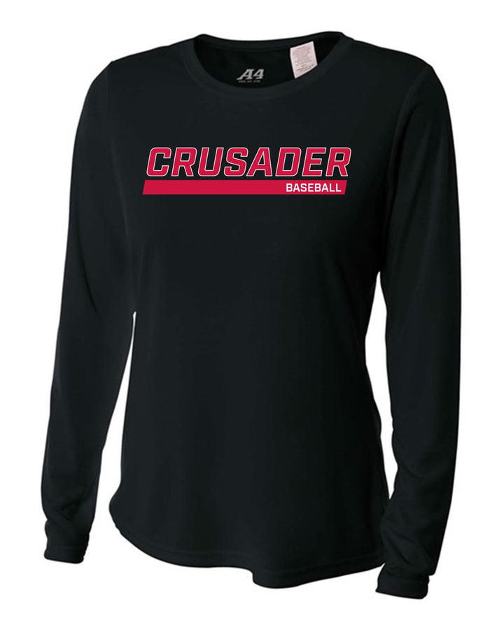 WCU Baseball Women's Long-Sleeve Performance Shirt WCU Baseball Black CRUSADER - Third Coast Soccer