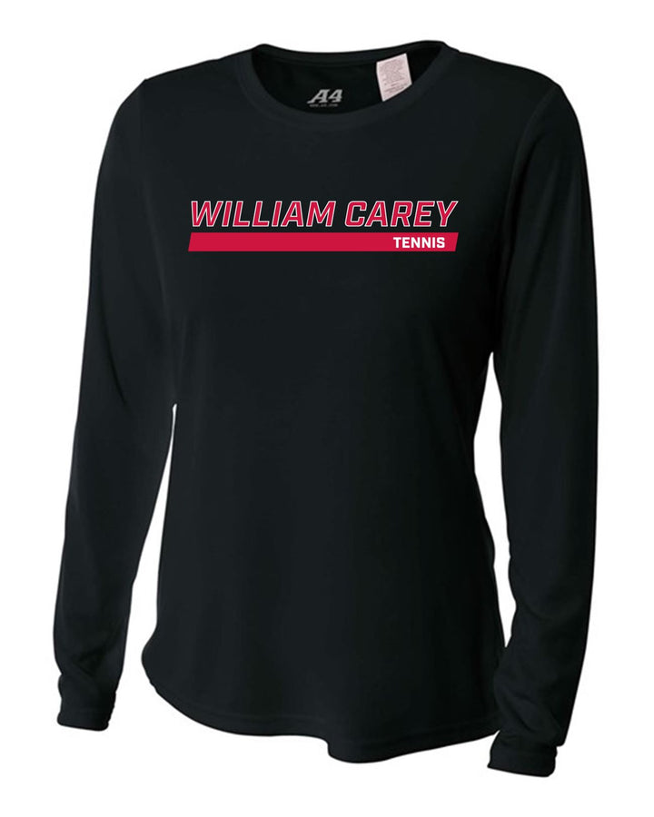 WCU Tennis Women's Long-Sleeve Performance Shirt WCU Tennis Black Wc W/O Crusader - Third Coast Soccer