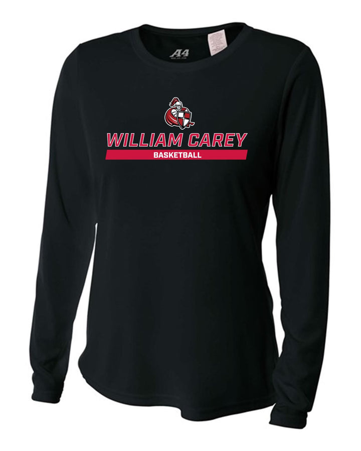 WCU Basketball Women's Long-Sleeve Performance Shirt WCU Basketball Black Wc W/Crusader - Third Coast Soccer