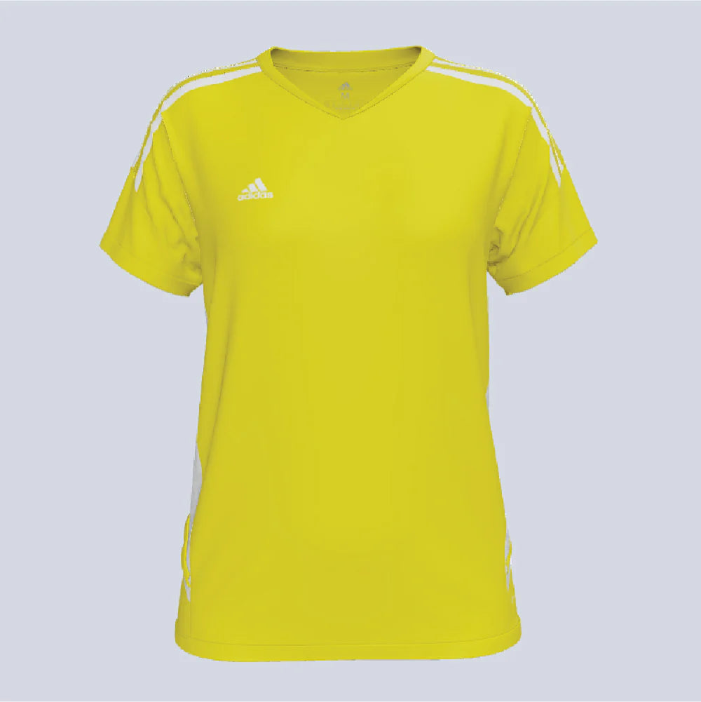 adidas Women's Condivo 22 Jersey - Yellow/White apparel closeout - Third Coast Soccer