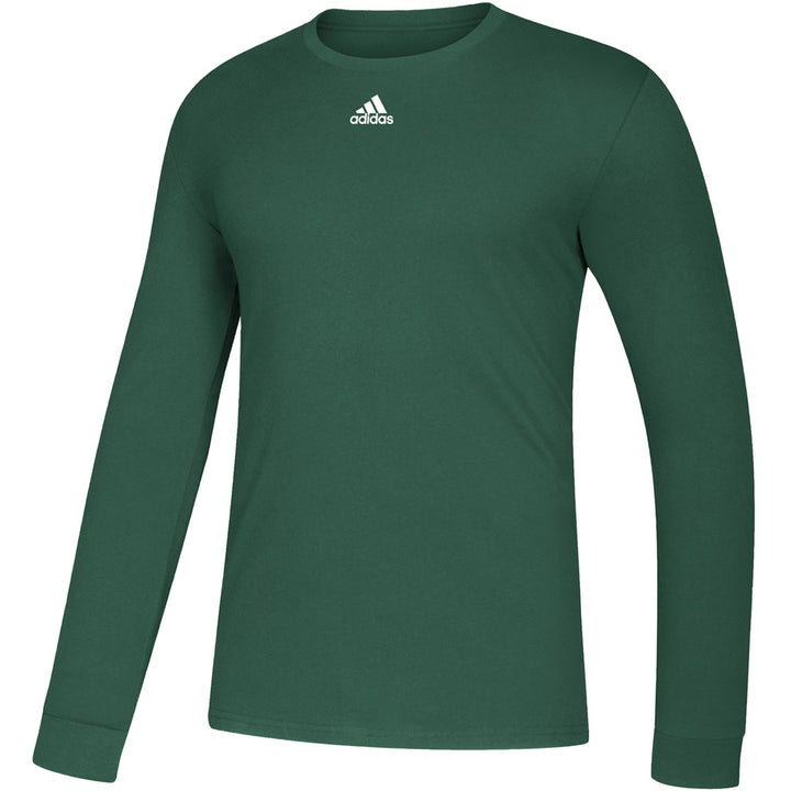 adidas Climalite LS Tee Training Wear Dark Green Mens X-Small - Third Coast Soccer