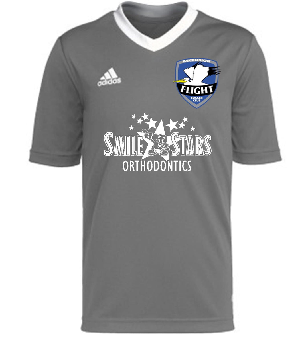 Adidas AFSC Youth Entrada 22 Jersey - Grey Ascension Flight Soccer Club   - Third Coast Soccer