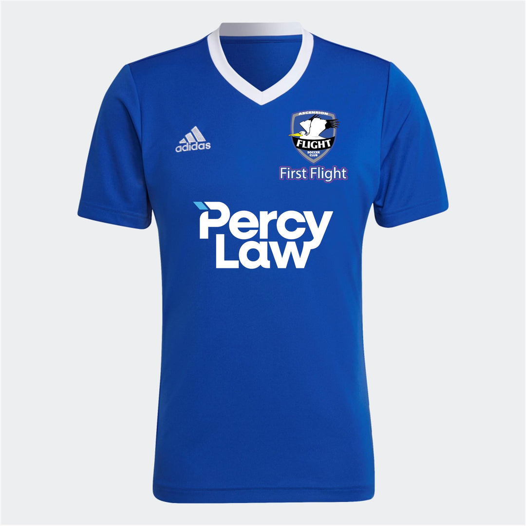 adidas AFSC First Flight Youth Entrada 22 Jersey Ascension Flight Rec & Academy Royal Blue/White Youth XXSmall - Third Coast Soccer