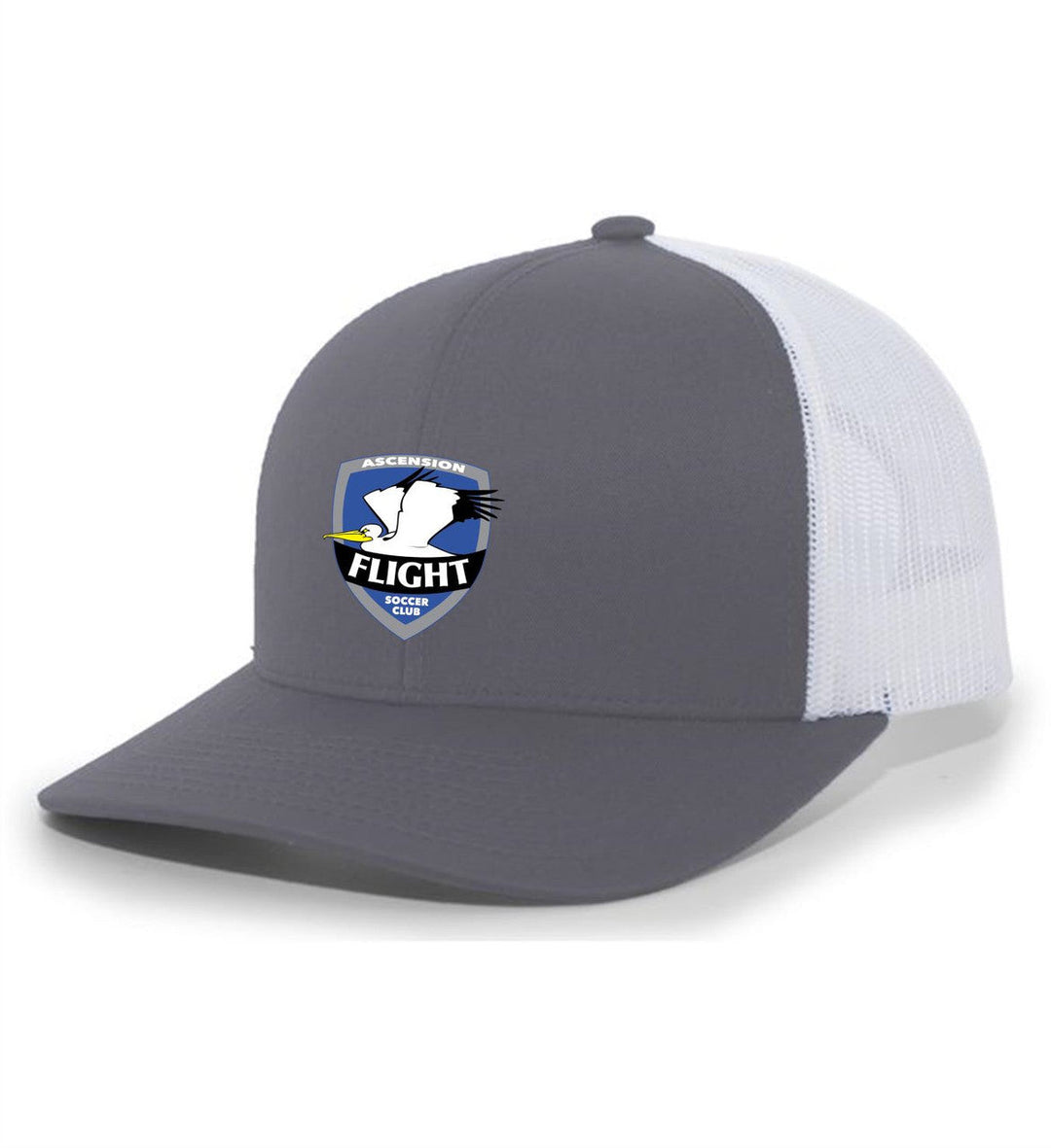 TCS AFSC Flex-Fit Premium Trucker Hat AFSC Spiritwear Graphite/White Full Color Patch - Third Coast Soccer