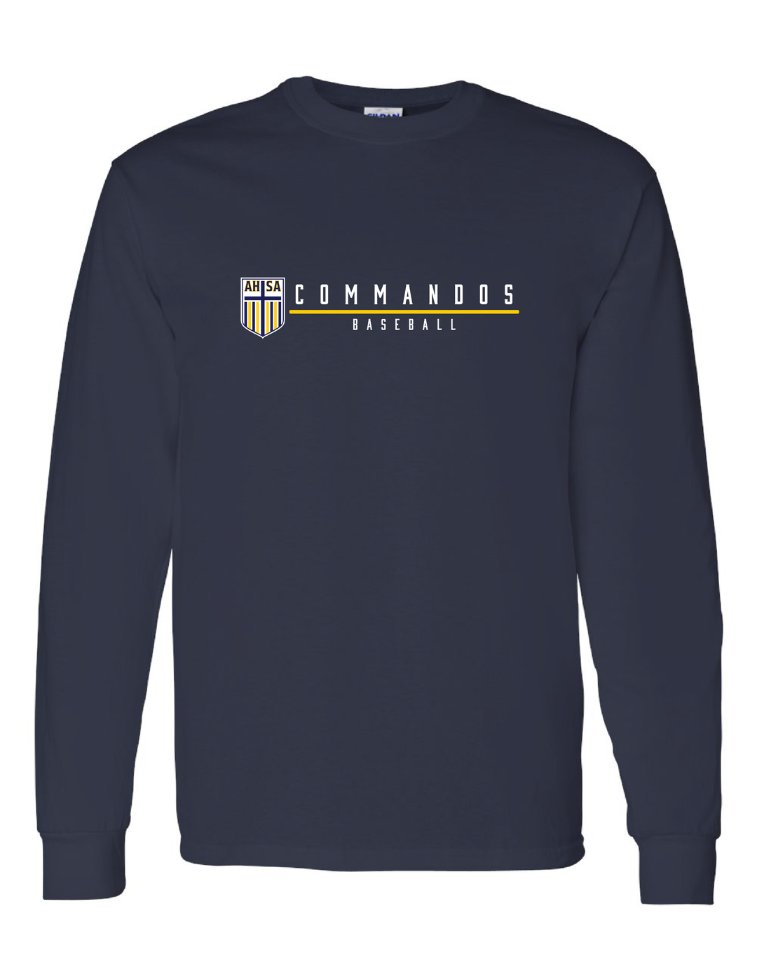 AHSA Baseball Long-Sleeve Performance T-Shirt AHSA Baseball Navy Mens Small - Third Coast Soccer