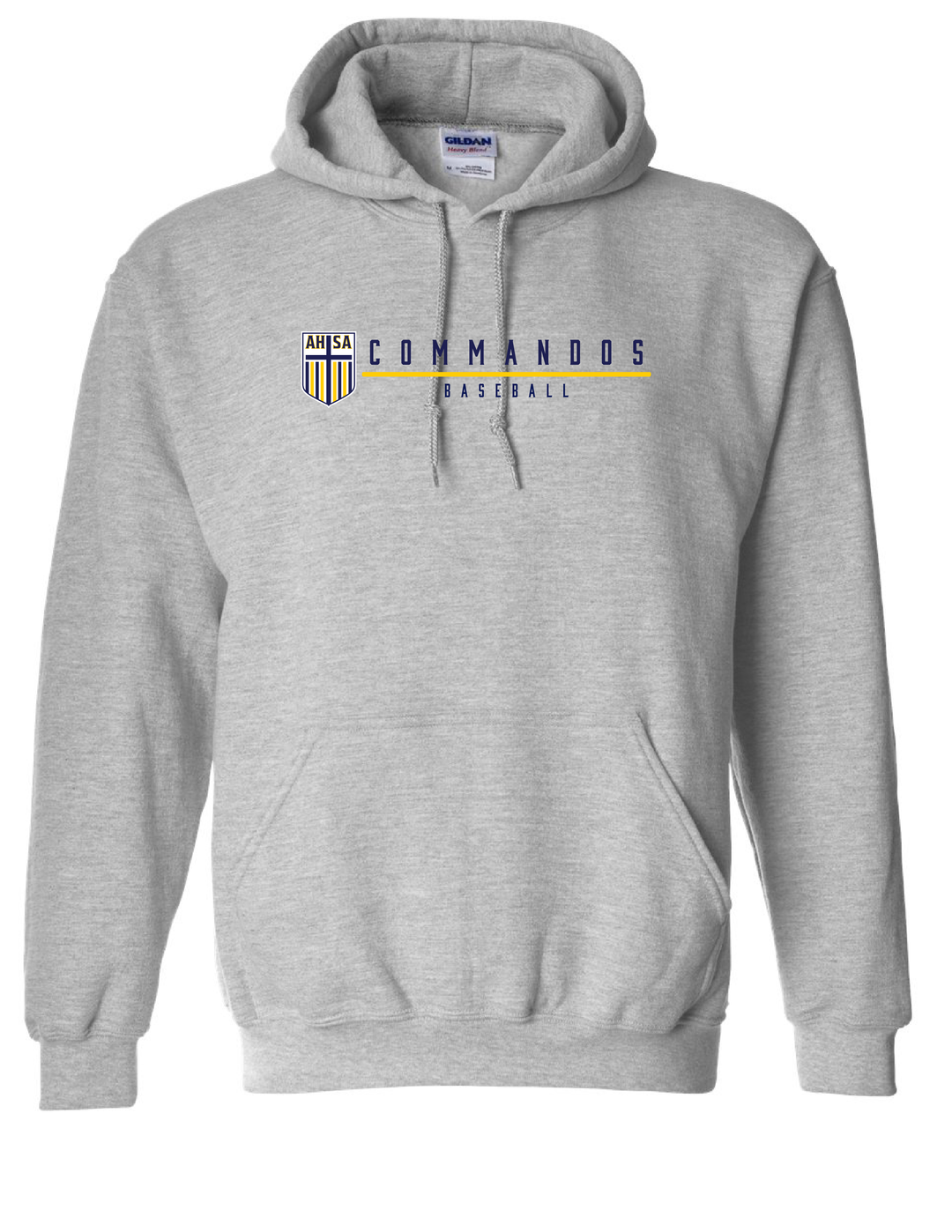 AHSA Baseball Hooded Sweatshirt AHSA Baseball Sport Grey Mens Small - Third Coast Soccer