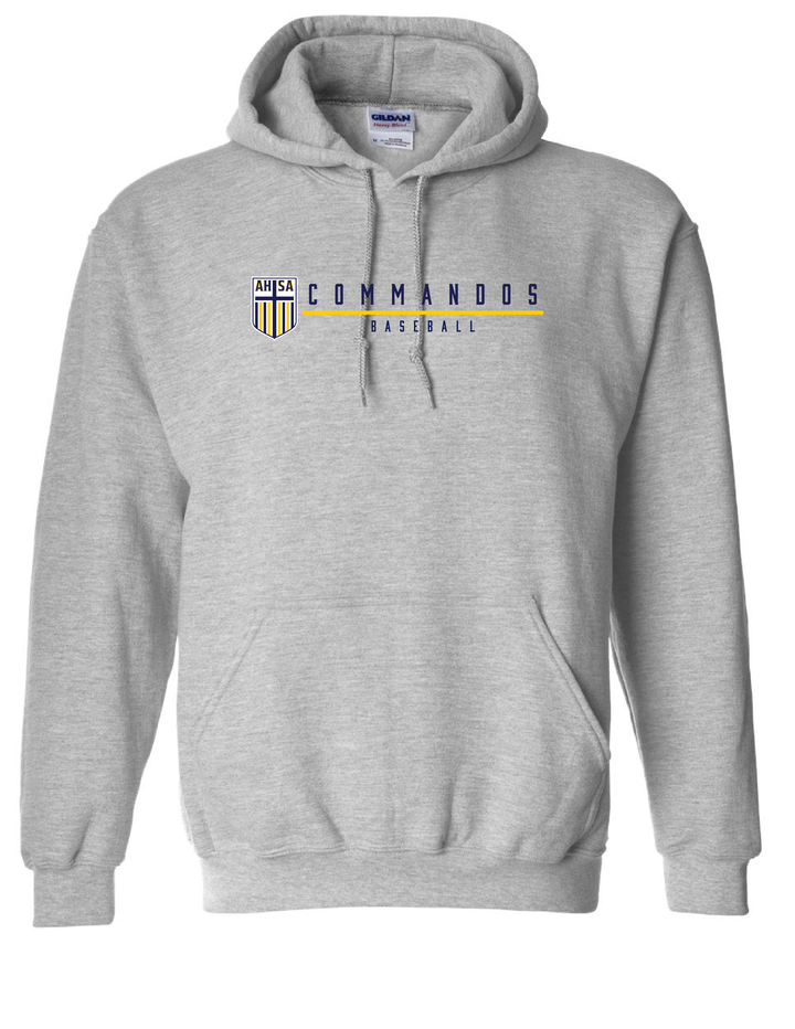 AHSA Baseball Hooded Sweatshirt AHSA Baseball Sport Grey Mens Small - Third Coast Soccer