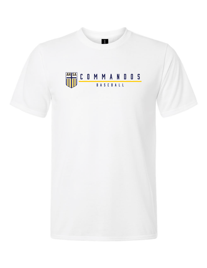 AHSA Baseball Short-Sleeve Performance T-Shirt AHSA Baseball White Mens Small - Third Coast Soccer