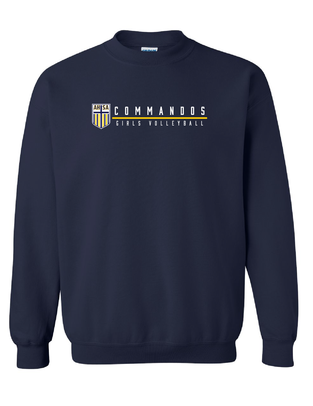 AHSA Girls Volleyball Crew Neck Sweatshirt AHSA Girls Volleyball Navy Mens Small - Third Coast Soccer