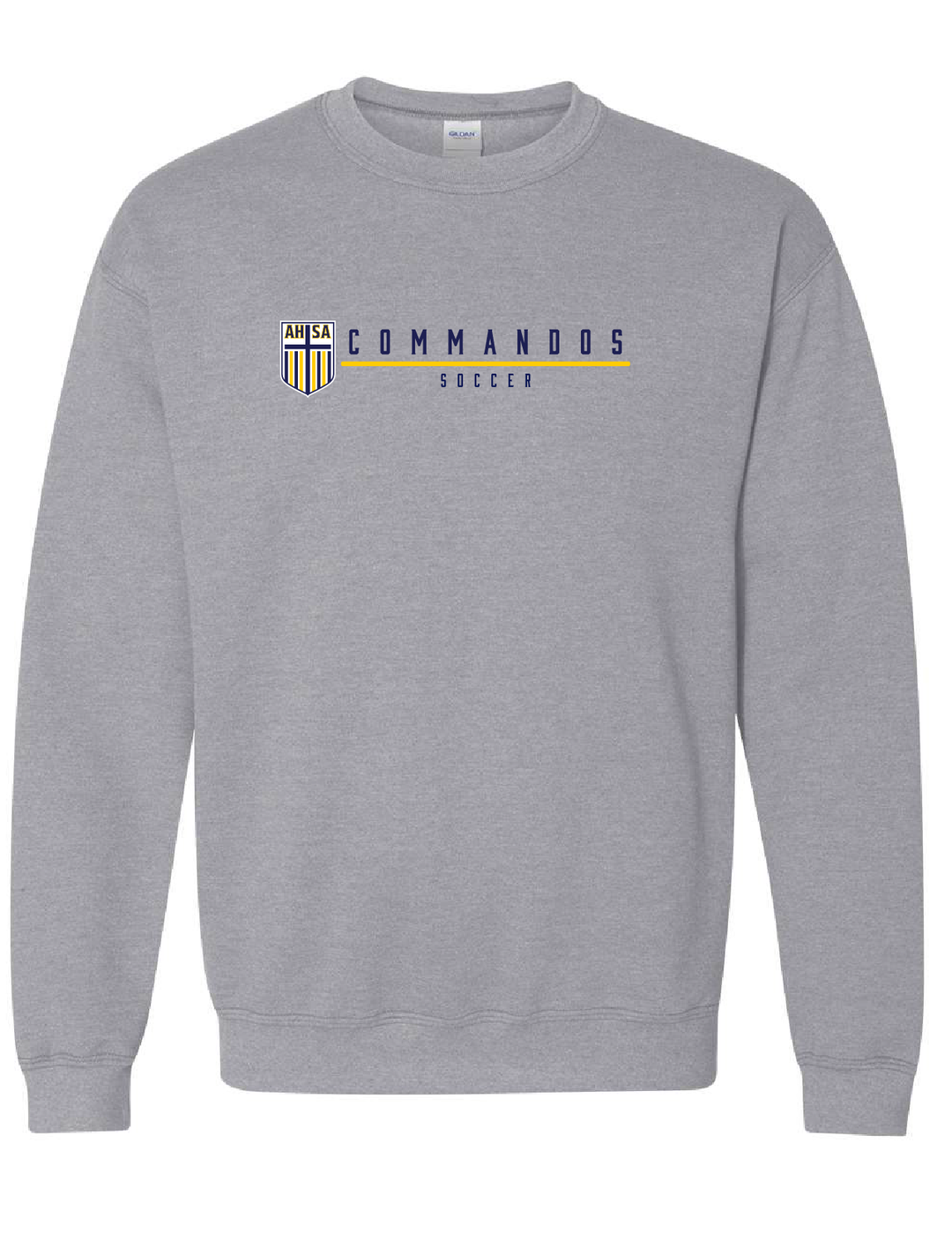 AHSA Soccer Crew Neck Sweatshirt AHSA Soccer Sport Grey Mens Small - Third Coast Soccer