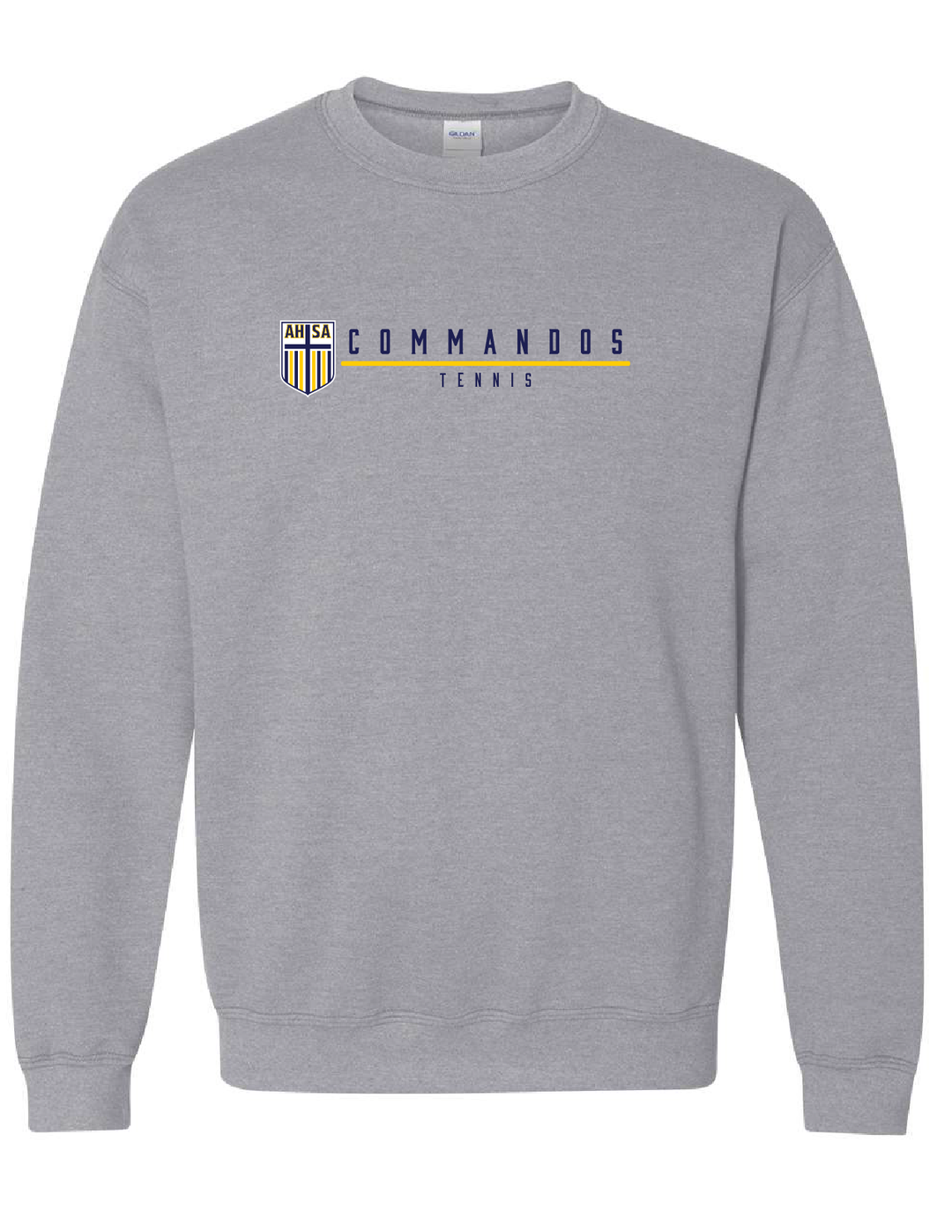 AHSA Tennis Crew Neck Sweatshirt AHSA Tennis Sport Grey Mens Small - Third Coast Soccer
