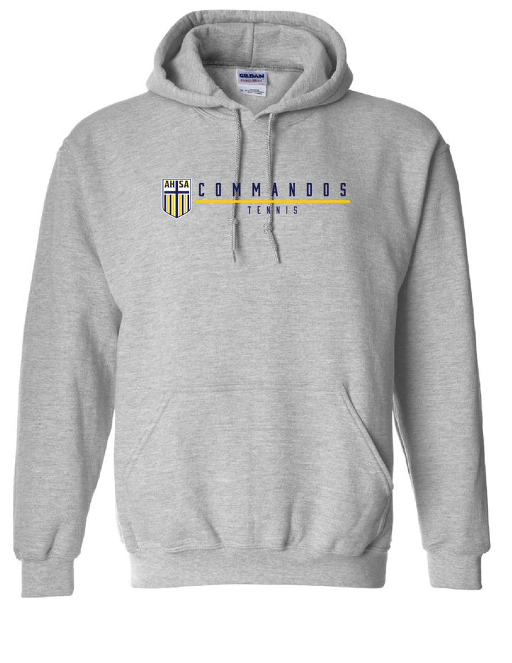 AHSA Tennis Hooded Sweatshirt AHSA Tennis Sport Grey Mens Small - Third Coast Soccer