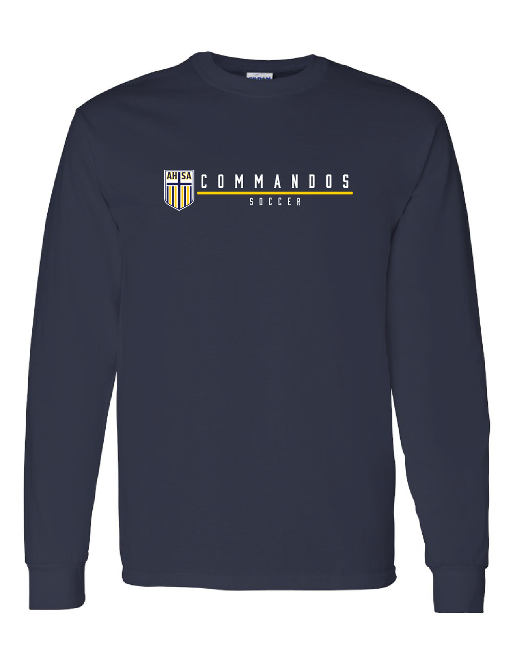 AHSA Soccer Long-Sleeve Performance T-Shirt AHSA Soccer Navy Mens Small - Third Coast Soccer