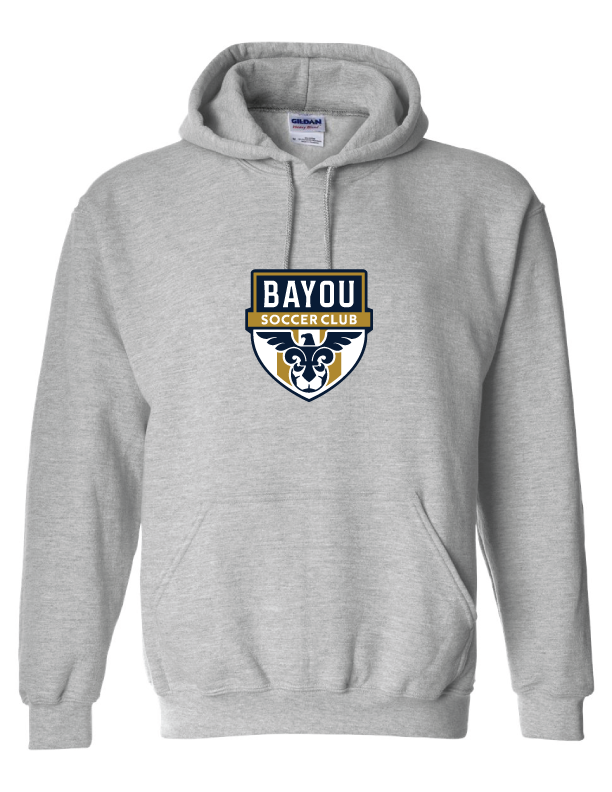 Bayou Soccer Club Hooded Sweatshirt Bayou Soccer Club Spiritwear SPORT GREY MENS SMALL - Third Coast Soccer