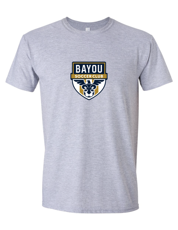 Bayou Soccer Club Short-Sleeve T-Shirt Bayou Soccer Club Spiritwear Sport Grey Mens Small - Third Coast Soccer