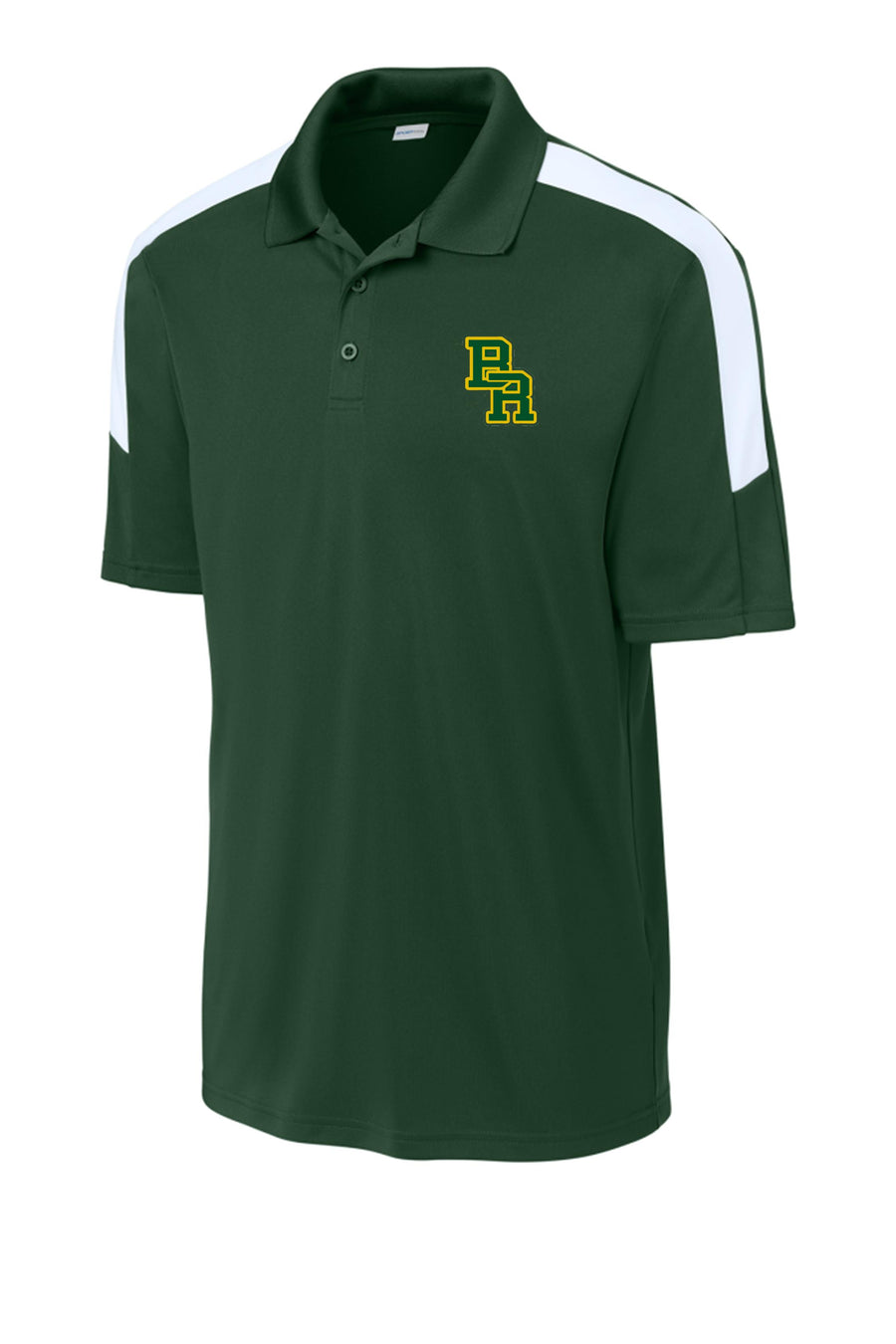 BRMHS Sport Tek Competitor Polo BRMHS Soccer Forest Green/White Mens Small - Third Coast Soccer