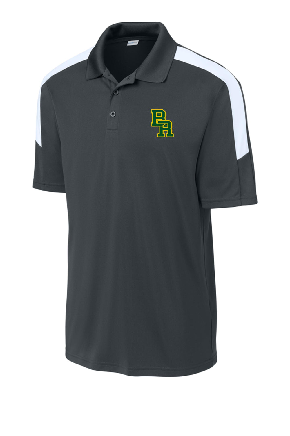BRMHS Sport Tek Competitor Polo BRMHS Soccer Iron Grey/White Mens Small - Third Coast Soccer