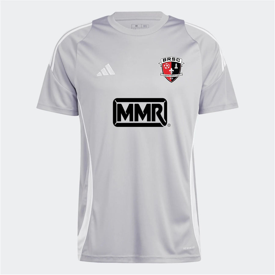 adidas BRSC Youth Tiro 24 Jersey - Grey/White BRSC 2024-2026 Team Mid Grey/White Youth Small - Third Coast Soccer