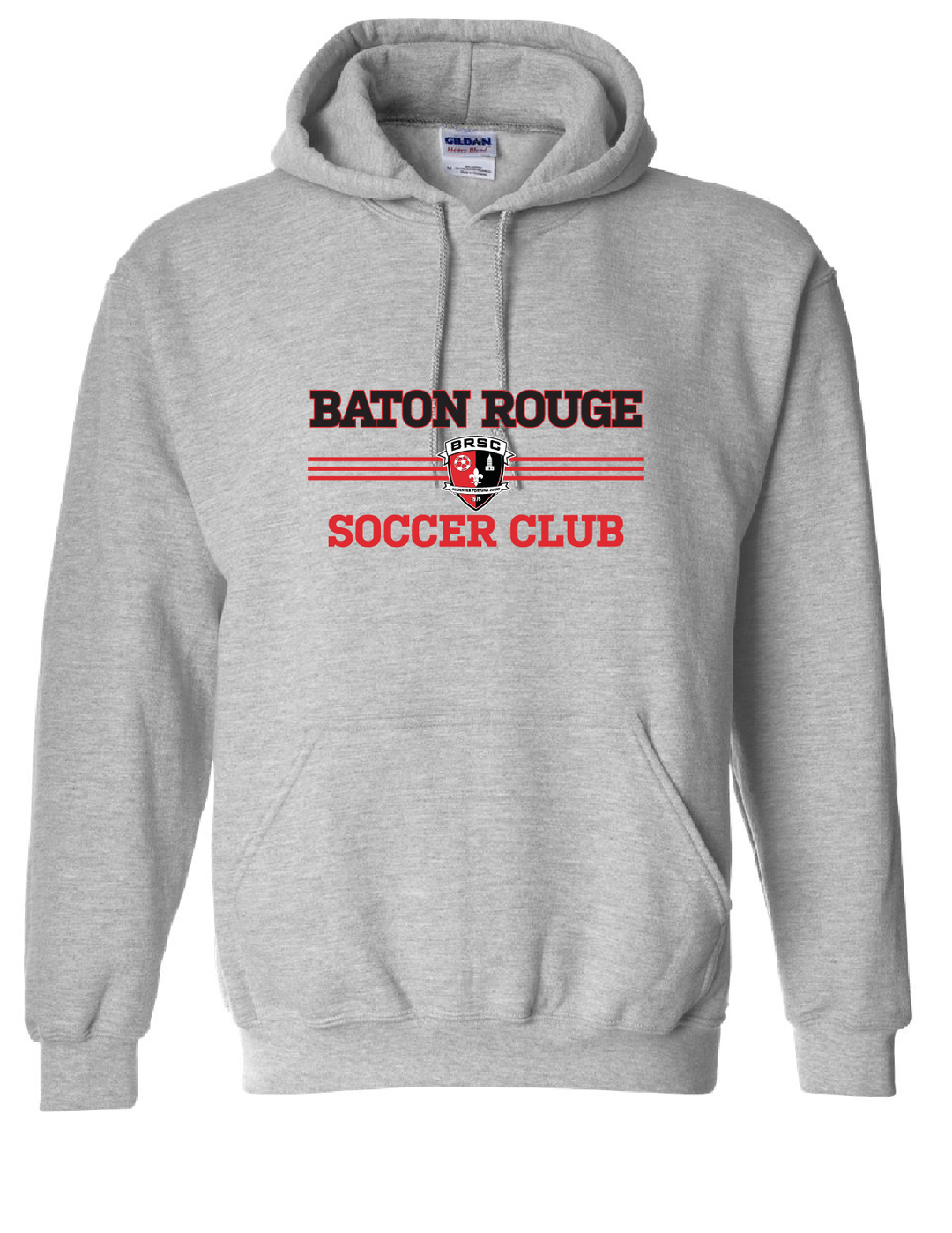BRSC 3-Stripe Hooded Sweatshirt BRSC Spiritwear Sport Grey Youth Small - Third Coast Soccer