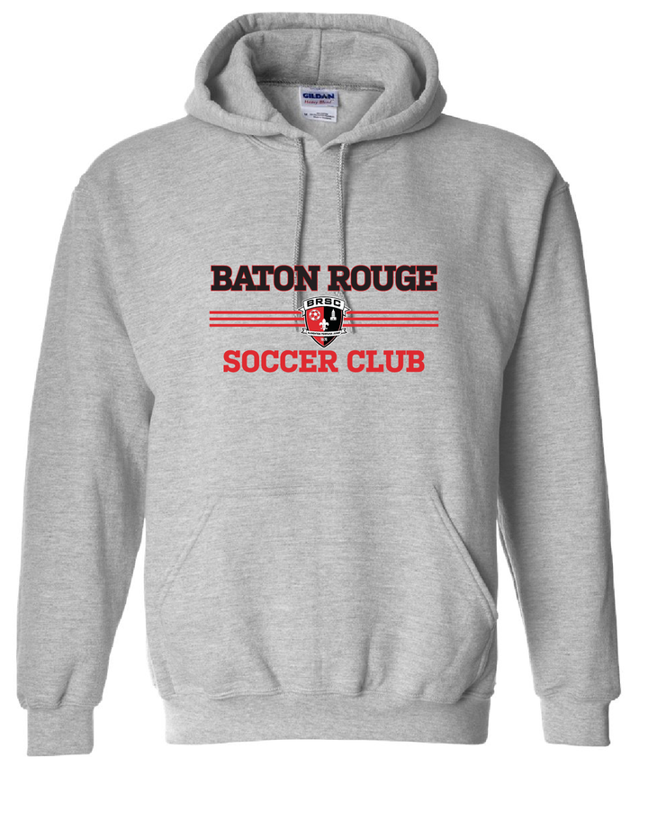 BRSC 3-Stripe Hooded Sweatshirt BRSC Spiritwear Sport Grey Youth Small - Third Coast Soccer