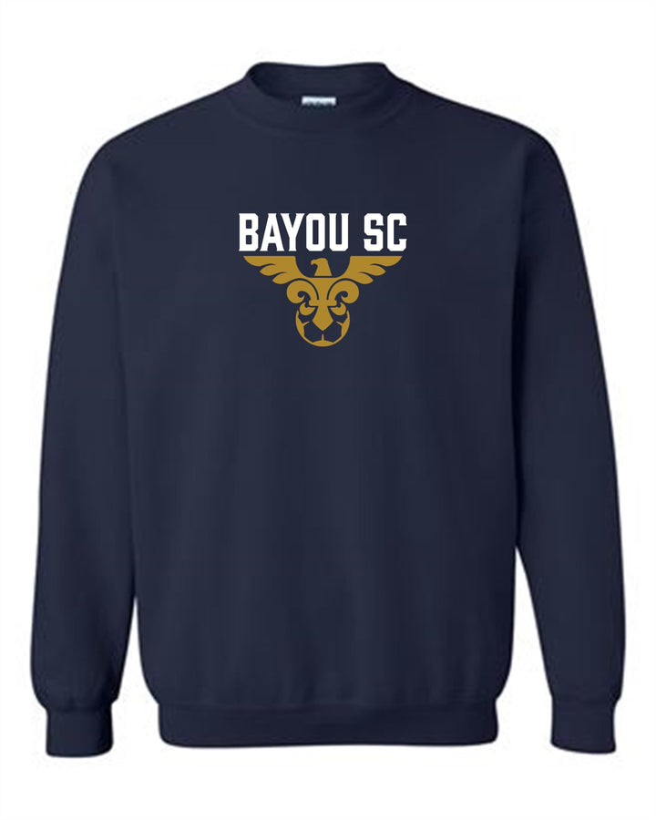 Bayou SC Blackhawk Crew Neck Sweatshirt Bayou Soccer Club Spiritwear Navy Youth Small - Third Coast Soccer