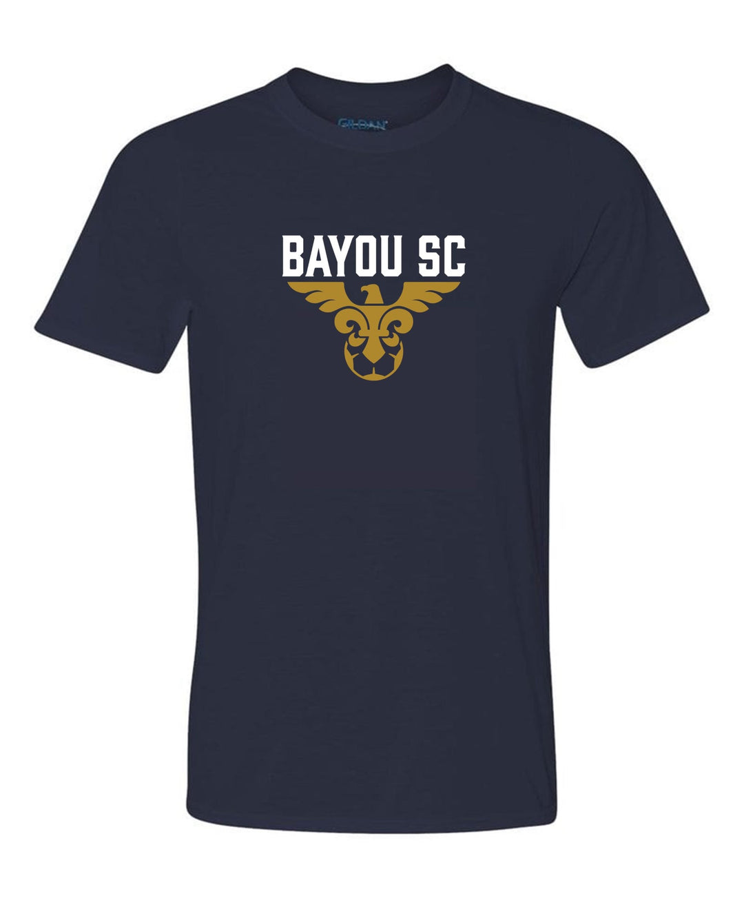 Bayou SC Blackhawk Short-Sleeve T-Shirt Bayou Soccer Club Spiritwear Navy Mens Small - Third Coast Soccer