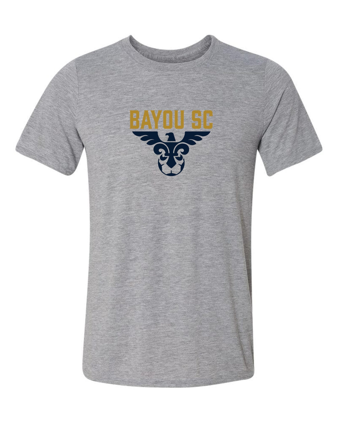 Bayou SC Blackhawk Short-Sleeve T-Shirt Bayou Soccer Club Spiritwear Sport Grey Mens Small - Third Coast Soccer