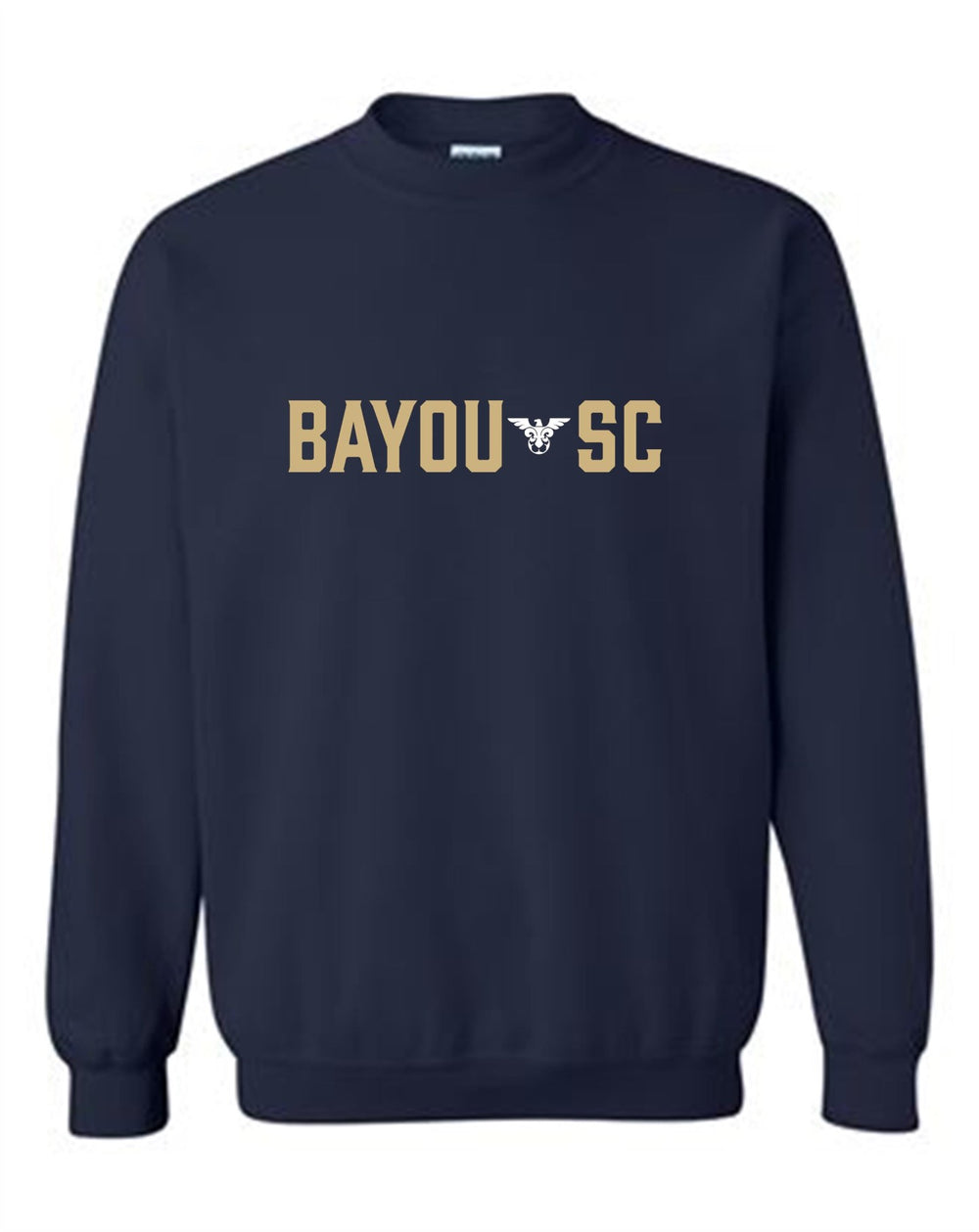 Bayou SC Crew Neck Sweatshirt Bayou Soccer Club Spiritwear Navy Youth Small - Third Coast Soccer