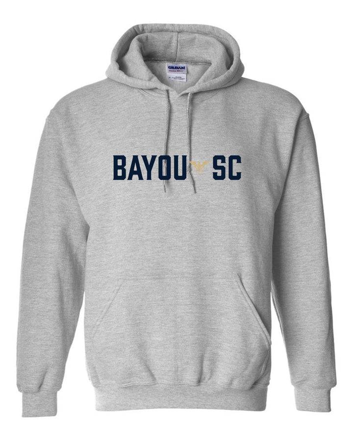 Bayou SC Hooded Sweatshirt Bayou Soccer Club Spiritwear Sport Grey Mens Small - Third Coast Soccer
