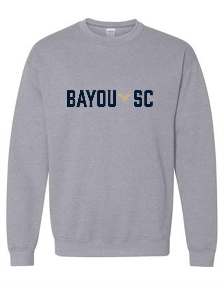 Bayou SC Crew Neck Sweatshirt Bayou Soccer Club Spiritwear Sport Grey Youth Small - Third Coast Soccer