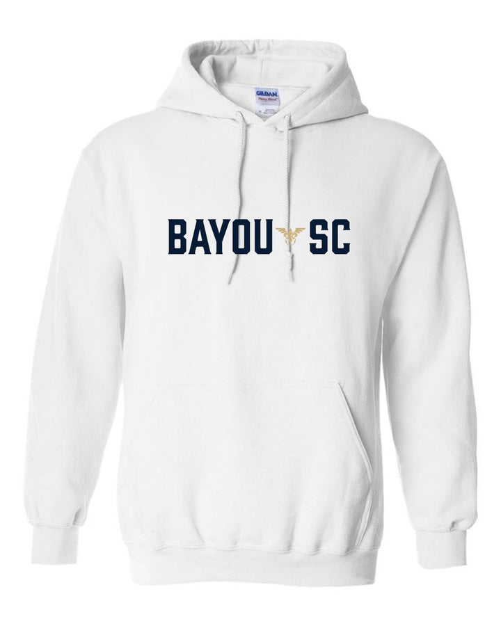 Bayou SC Hooded Sweatshirt Bayou Soccer Club Spiritwear White Mens Small - Third Coast Soccer