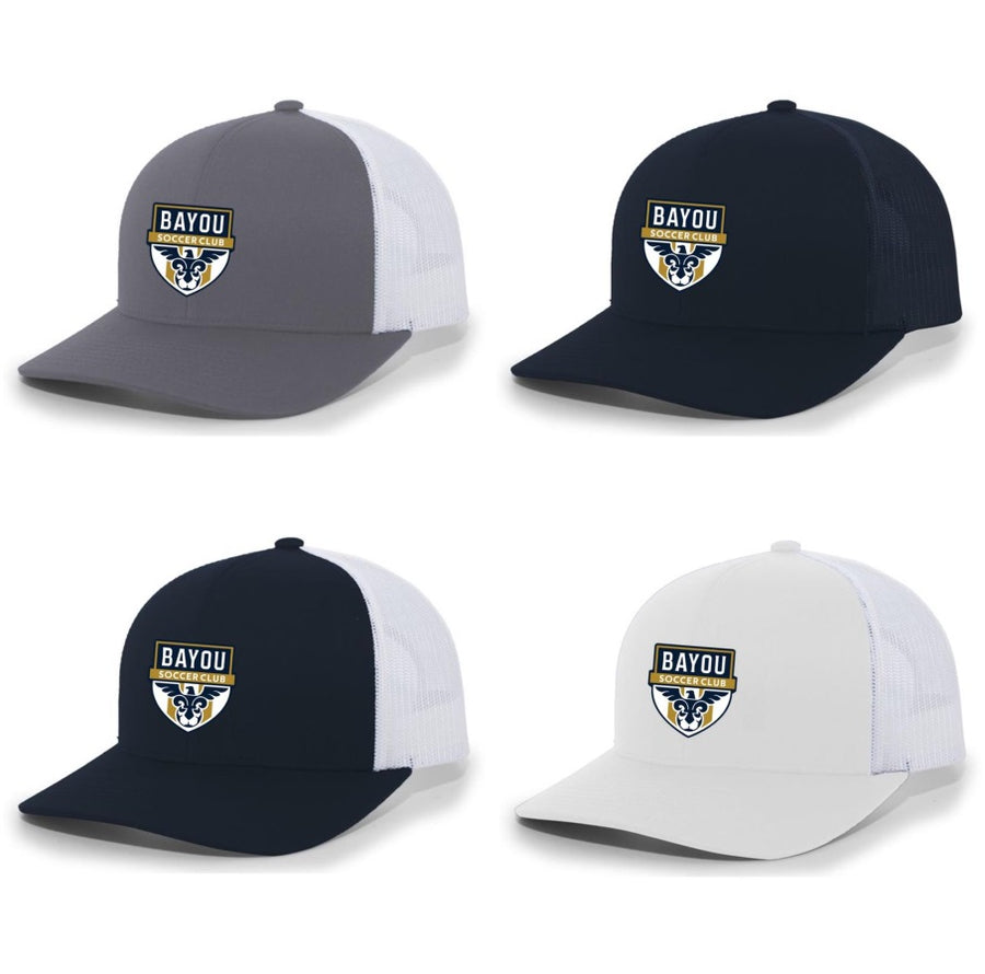 TCS Bayou Soccer Club Flexfit Premium Trucker Hat Bayou Soccer Club Spiritwear   - Third Coast Soccer