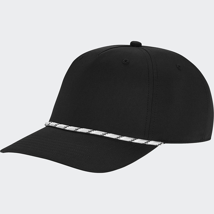 adidas Rope Five-Panel Crestable Hat - Black/White Hats Black/White - Third Coast Soccer