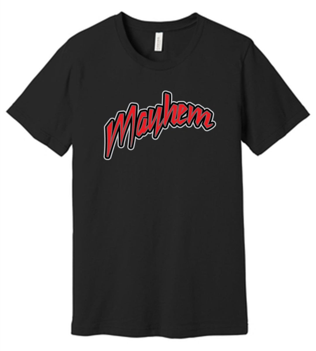 Bella+Canvas Mayhem Baseball Unisex Short-Sleeve Tee Mayham Baseball   - Third Coast Soccer
