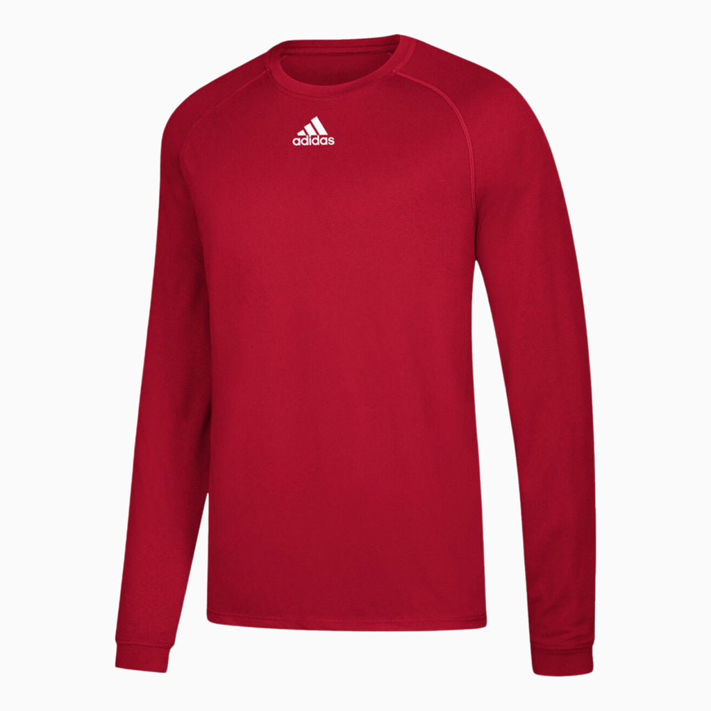 adidas Climalite LS Tee Training Wear Power Red Mens X-Small - Third Coast Soccer