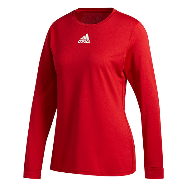 adidas Women's Creator LS Tee - Red Training Wear   - Third Coast Soccer