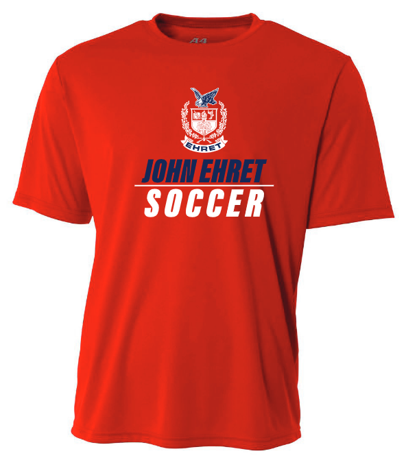 A4 John Ehret Short-Sleeve Shirt John Ehert HS Red Mens Small - Third Coast Soccer