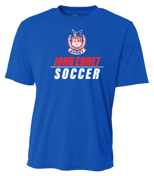 A4 John Ehret Short-Sleeve Shirt John Ehert HS Royal Mens Small - Third Coast Soccer