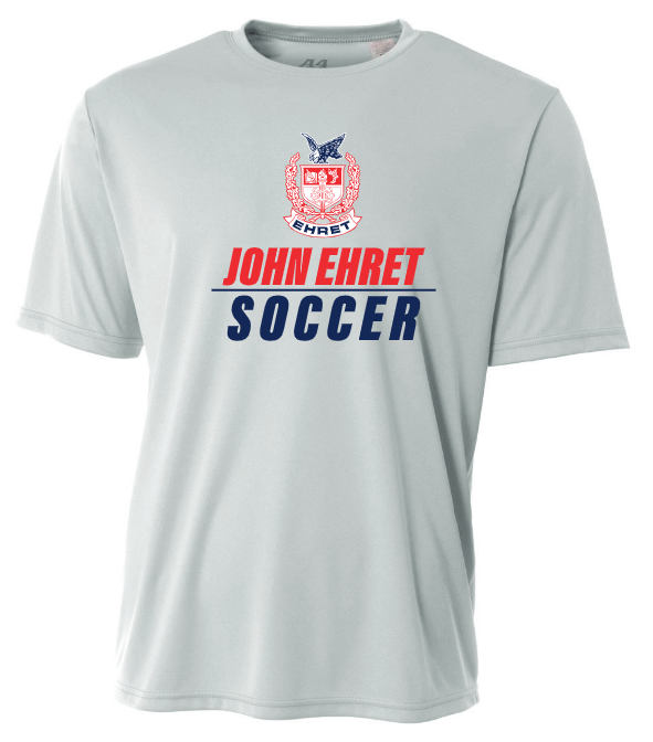 A4 John Ehret Short-Sleeve Shirt John Ehert HS Silver Mens Small - Third Coast Soccer