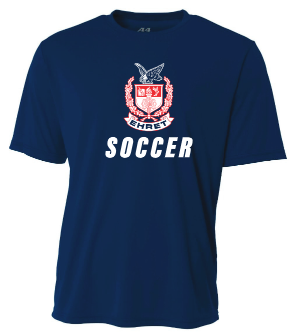 A4 John Ehret Short-Sleeve Shirt John Ehert HS Navy Mens Small - Third Coast Soccer