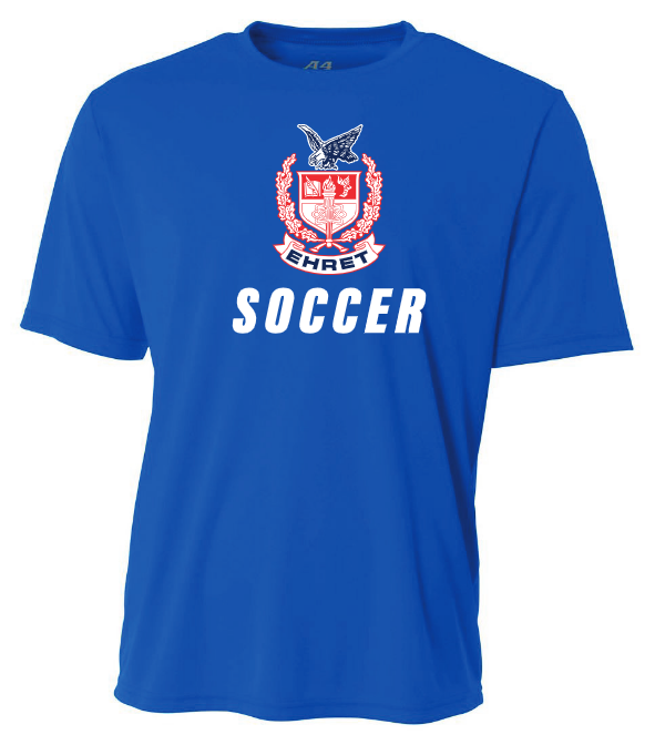 A4 John Ehret Short-Sleeve Shirt John Ehert HS Royal Mens Small - Third Coast Soccer