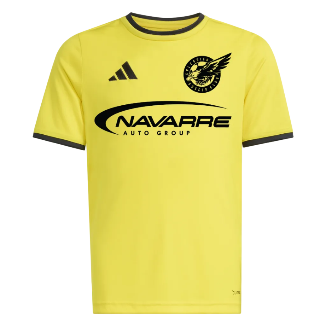 adidas CSC Recreational Youth Entrada 26 Jersey - Yellow Calcasieu Soccer Club Rec - Third Coast Soccer
