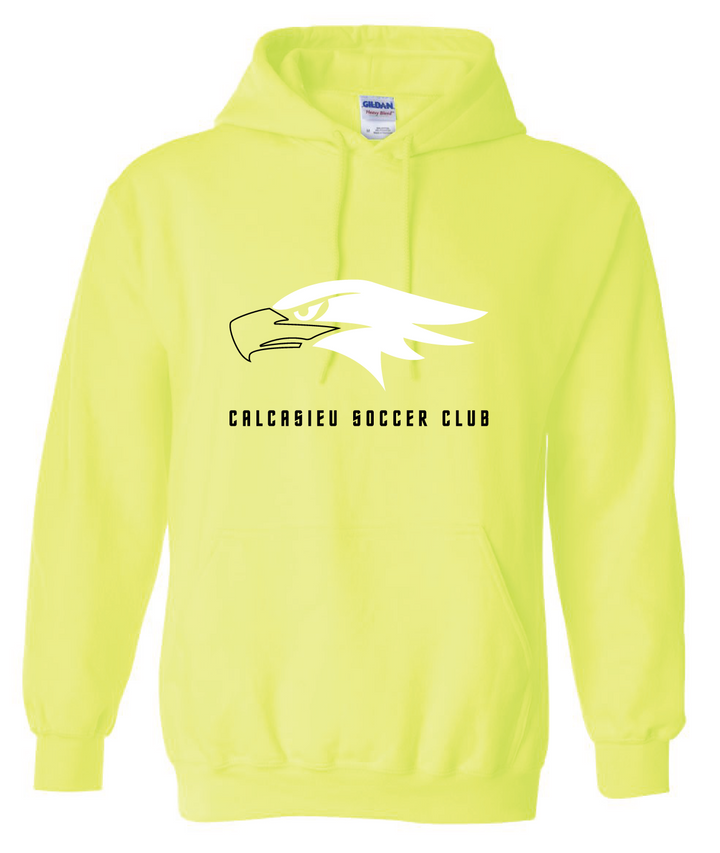 Calcasieu Eagle Head Hooded Sweatshirt CSC Spiritwear Volt Mens Small - Third Coast Soccer