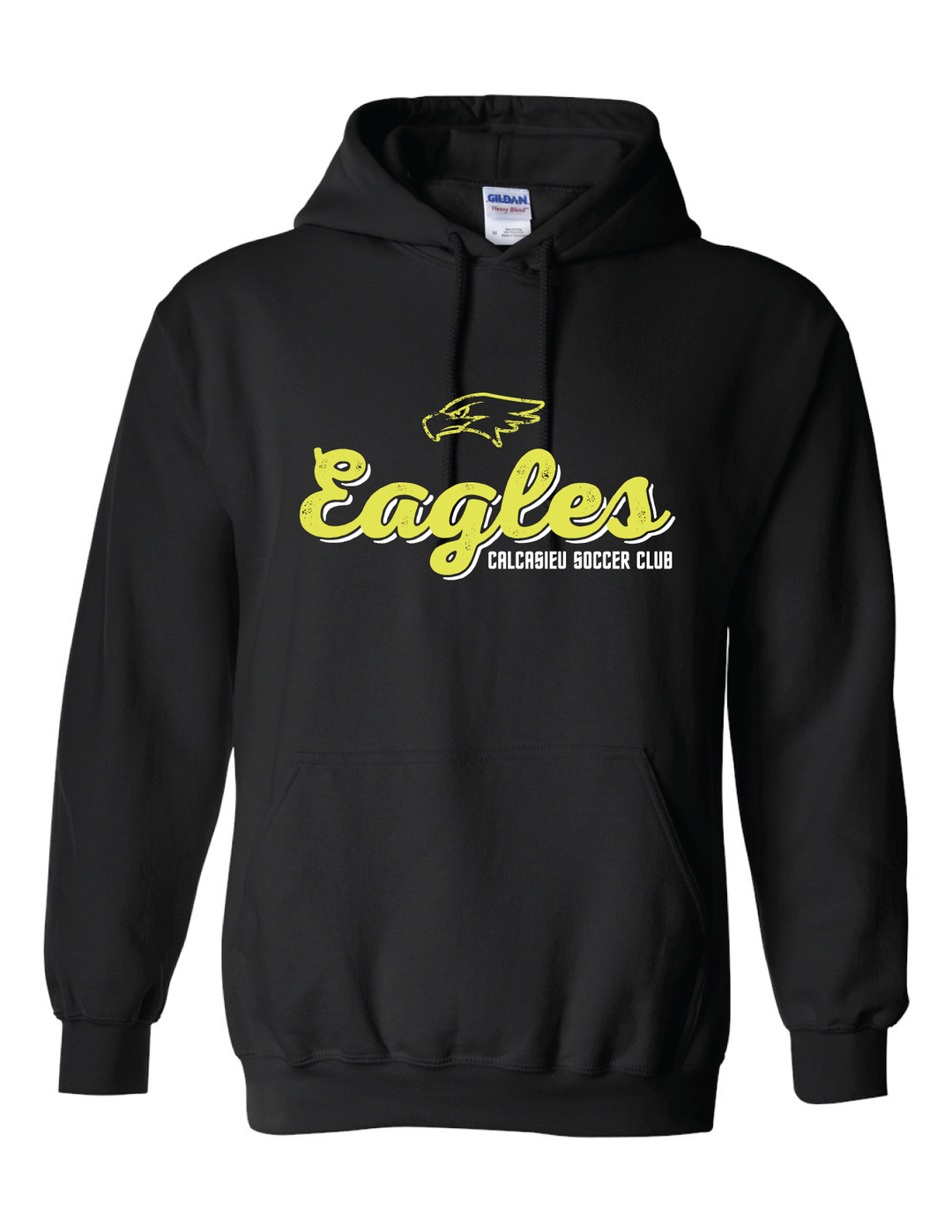 Calcasieu Soccer Club Eagles Hooded Sweatshirt CSC Spiritwear Black Youth Small - Third Coast Soccer