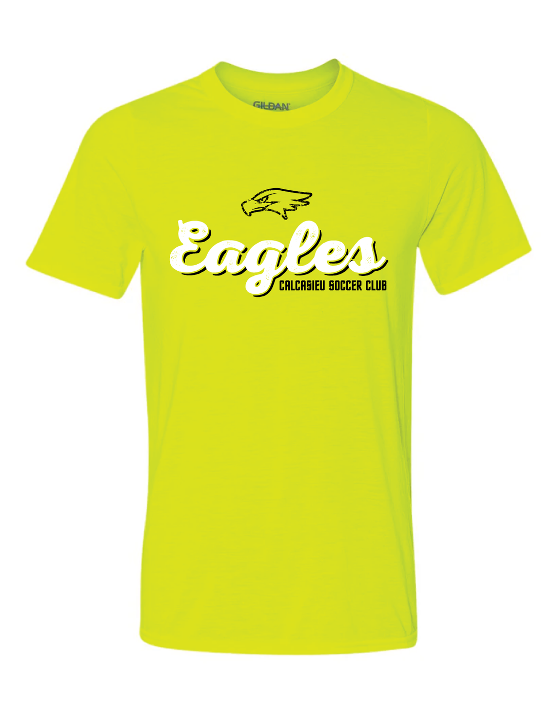 Calcasieu Soccer Club Eagles Short-Sleeve T-Shirt CSC Spiritwear Volt Mens Small - Third Coast Soccer