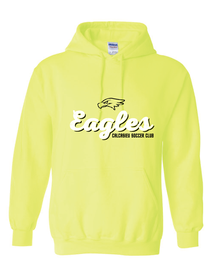 Calcasieu Soccer Club Eagles Hooded Sweatshirt CSC Spiritwear Volt Mens Small - Third Coast Soccer